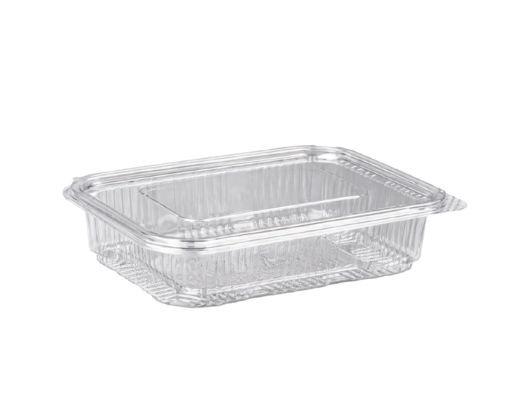 Flat Hinged Box 600 Flat Hinged PET Container 600 ml (177×130×45 mm) - Image 1
